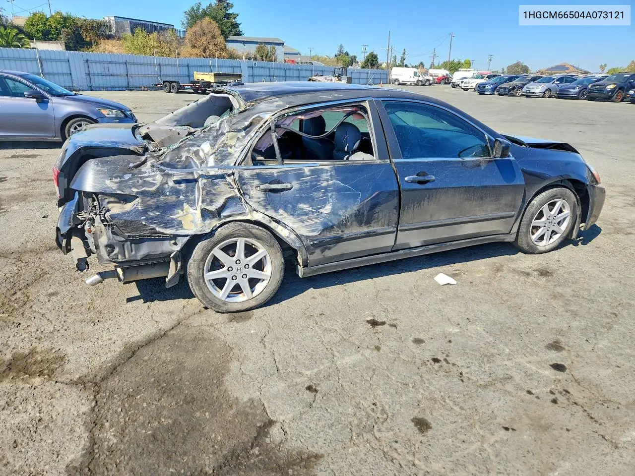 2004 HONDA ACCORD VIN 1HGCM66504A073121 — фото 3