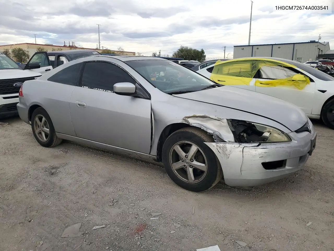 2004 HONDA ACCORD VIN 1HGCM72674A003541 — фото 4