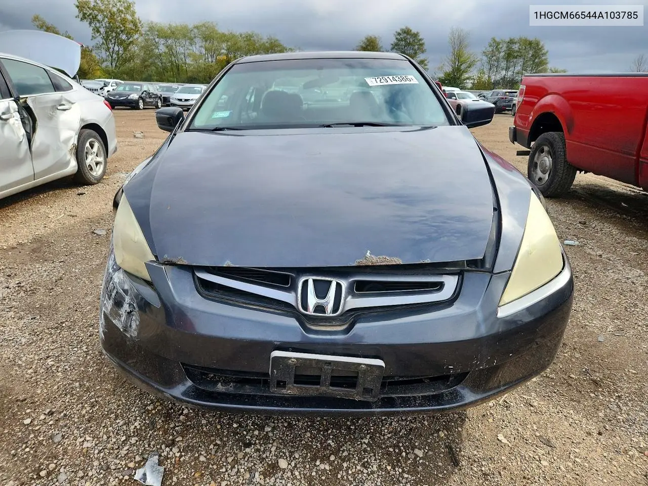 2004 HONDA ACCORD VIN 1HGCM66544A103785 — фото 5