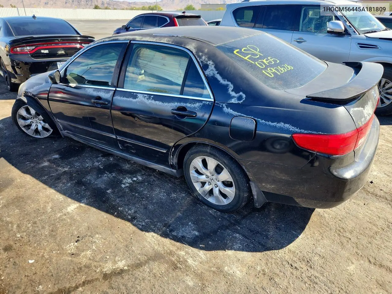 2005 HONDA ACCORD VIN 1HGCM56445A181809 — фото 2