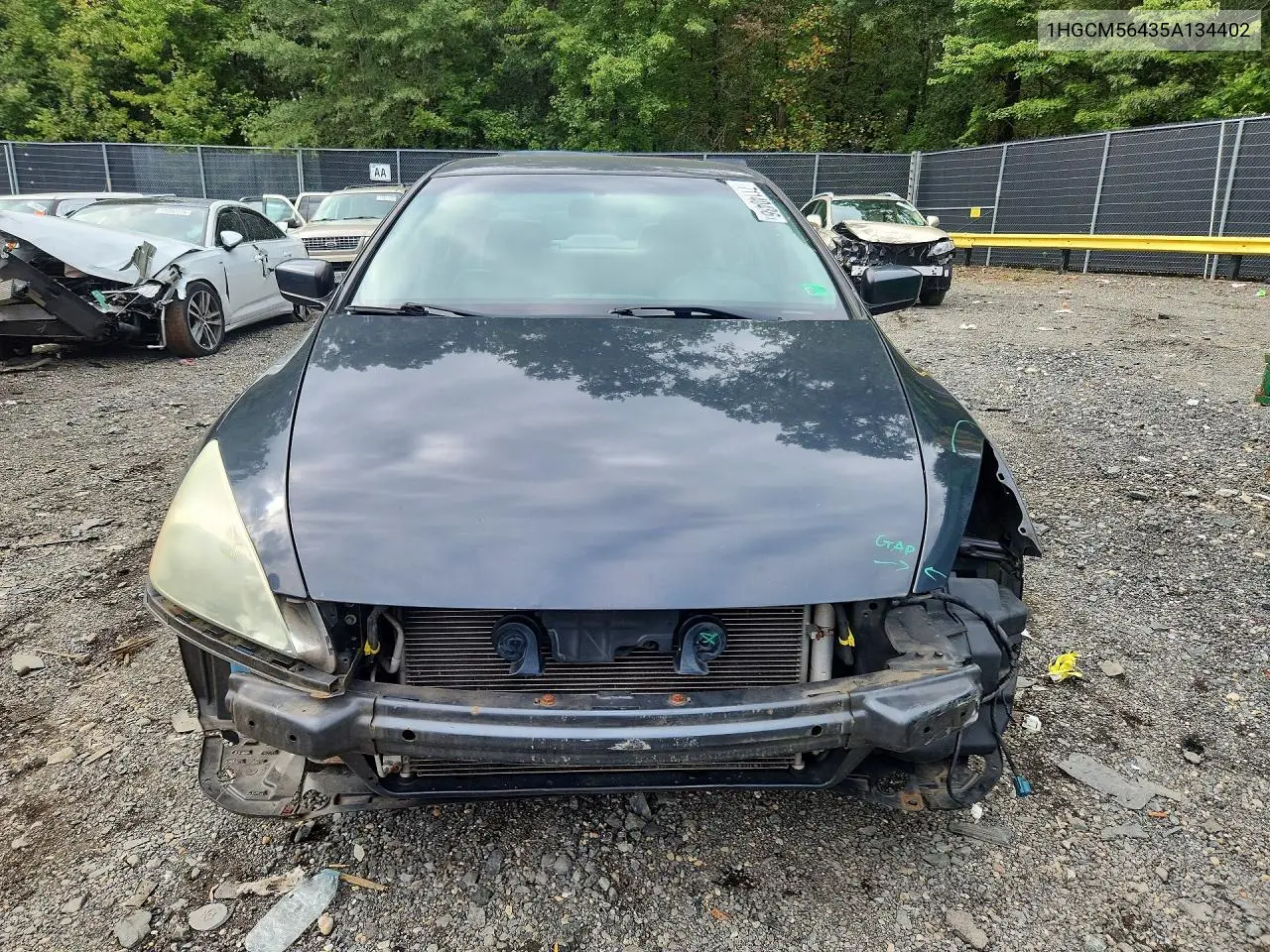2005 HONDA ACCORD VIN 1HGCM56435A134402 — фото 5