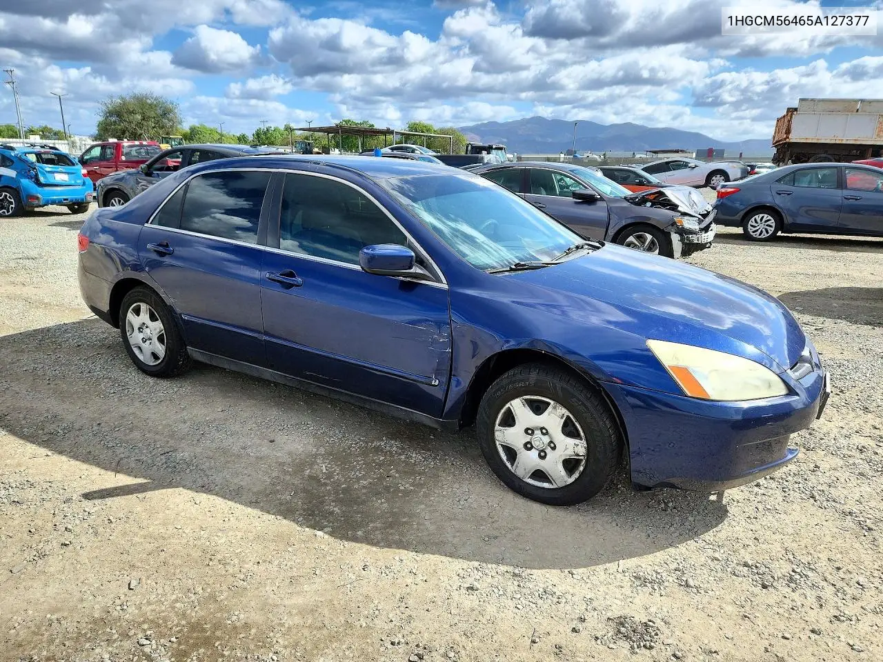 2005 HONDA ACCORD VIN 1HGCM56465A127377 — фото 4
