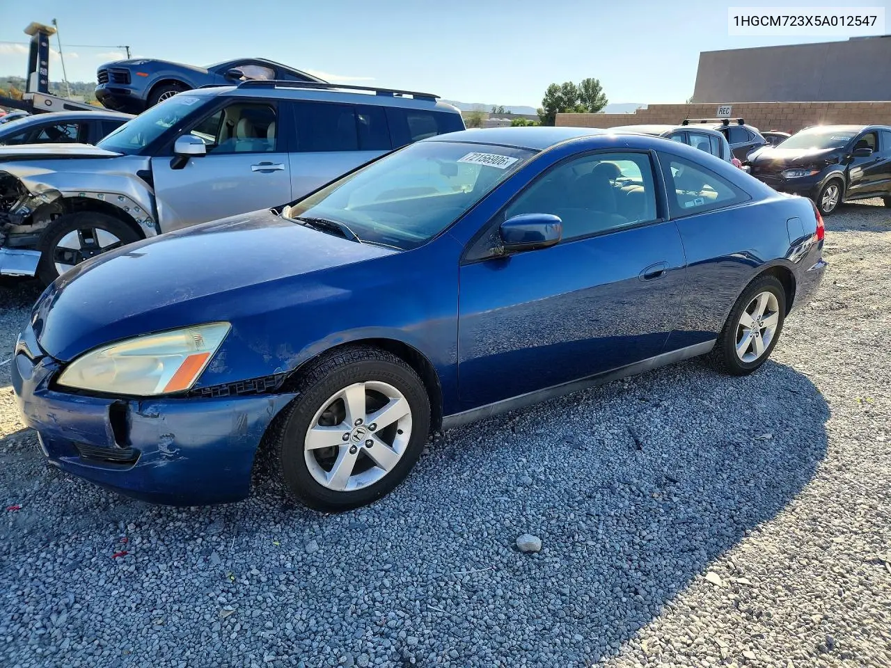 HONDA ACCORD 2005, VIN 1HGCM723X5A012547