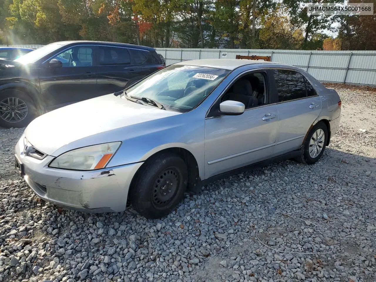 HONDA ACCORD 2005, VIN JHMCM564X5C001668