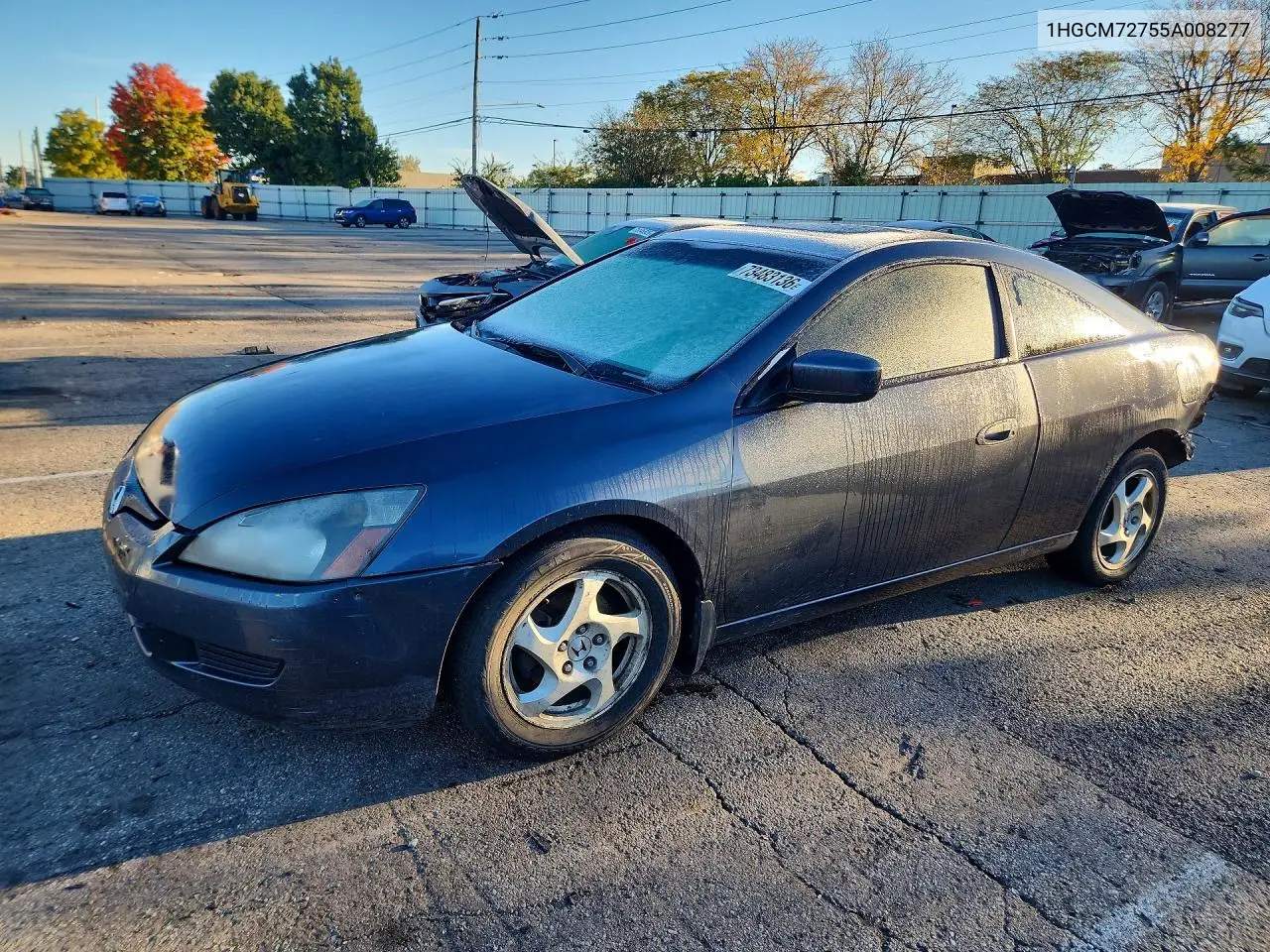 HONDA ACCORD 2005, VIN 1HGCM72755A008277