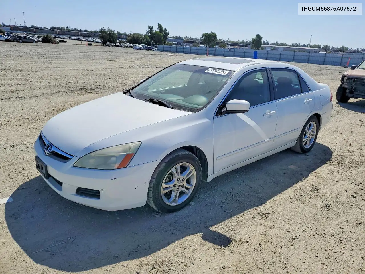 HONDA ACCORD 2006, VIN 1HGCM56876A076721
