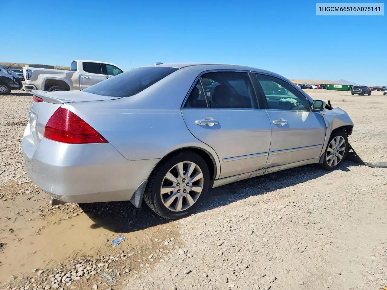 2006 HONDA ACCORD VIN 1HGCM66516A075141 — фото 3