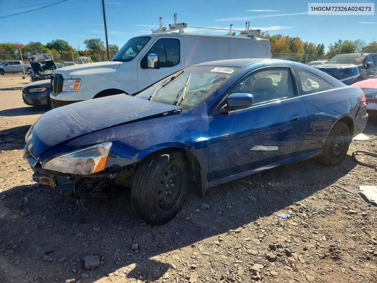 HONDA ACCORD 2006, VIN 1HGCM72326A024273