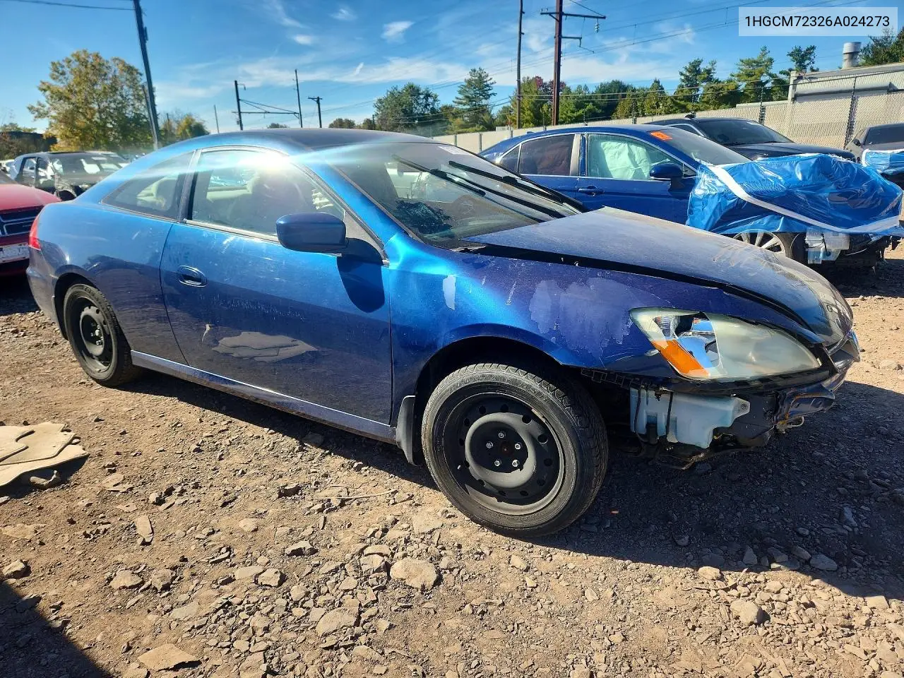 2006 HONDA ACCORD VIN 1HGCM72326A024273 — фото 4