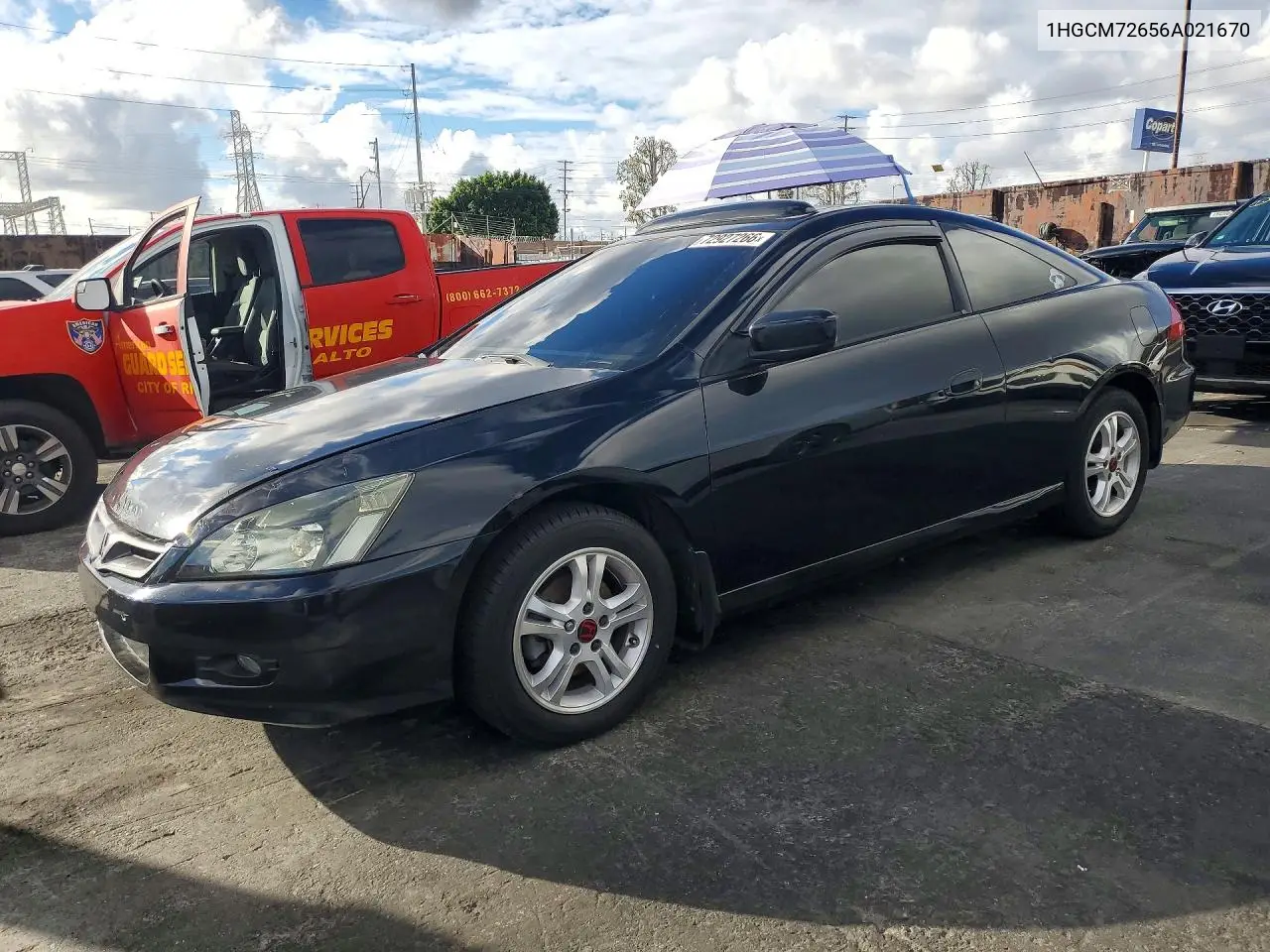 HONDA ACCORD 2006, VIN 1HGCM72656A021670