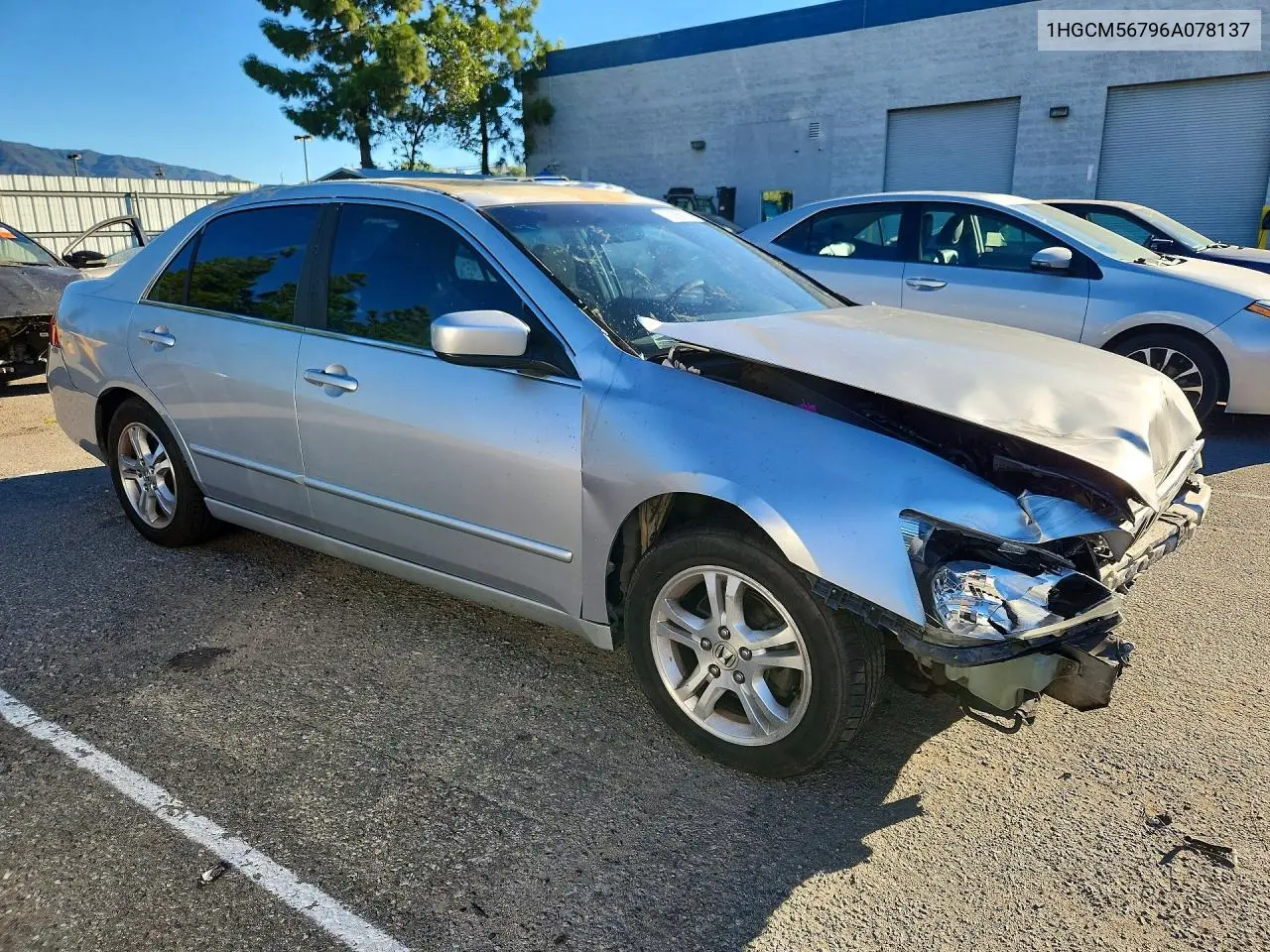 2006 HONDA ACCORD VIN 1HGCM56796A078137 — фото 4