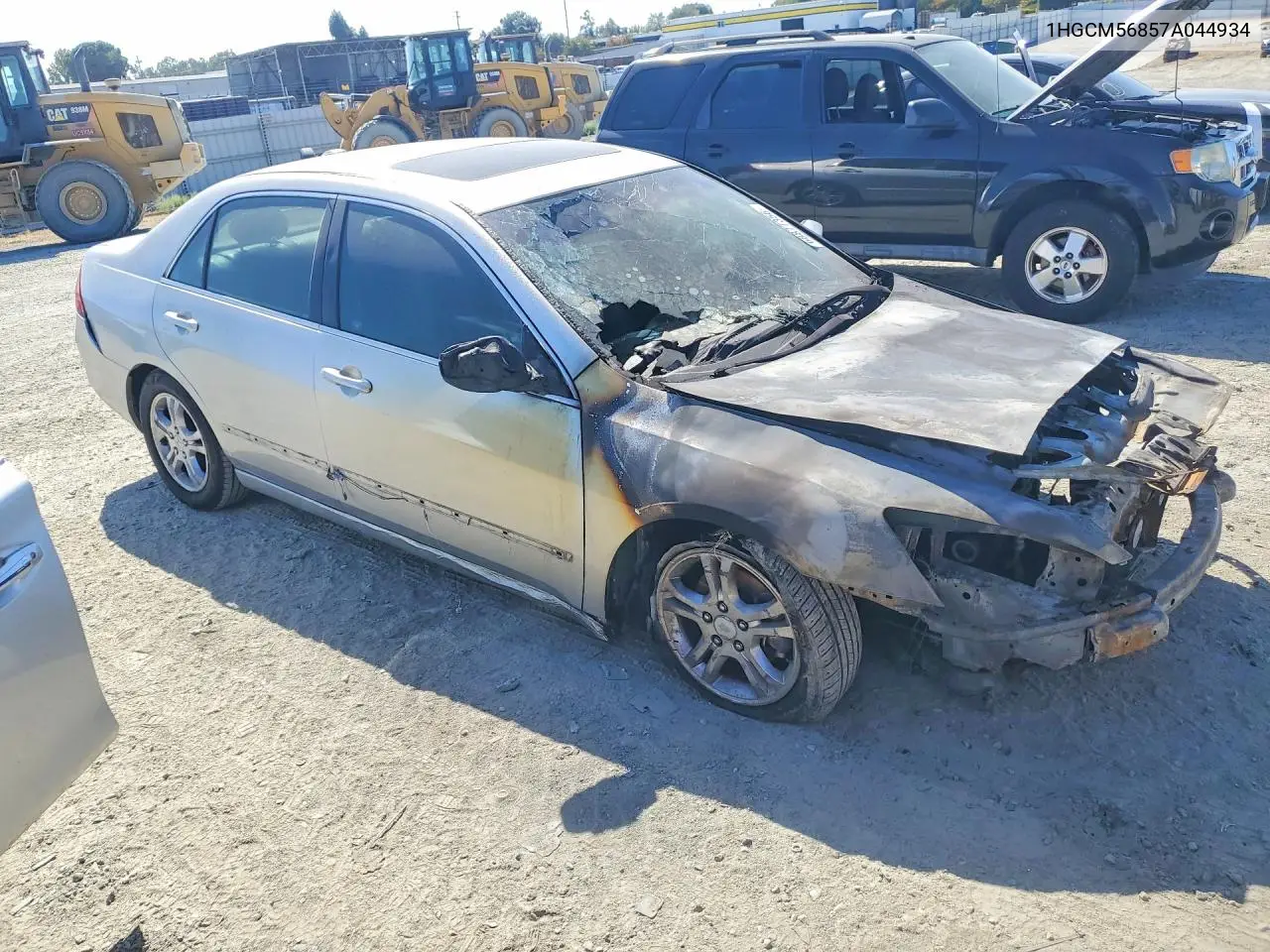 2007 HONDA ACCORD VIN 1HGCM56857A044934 — фото 4