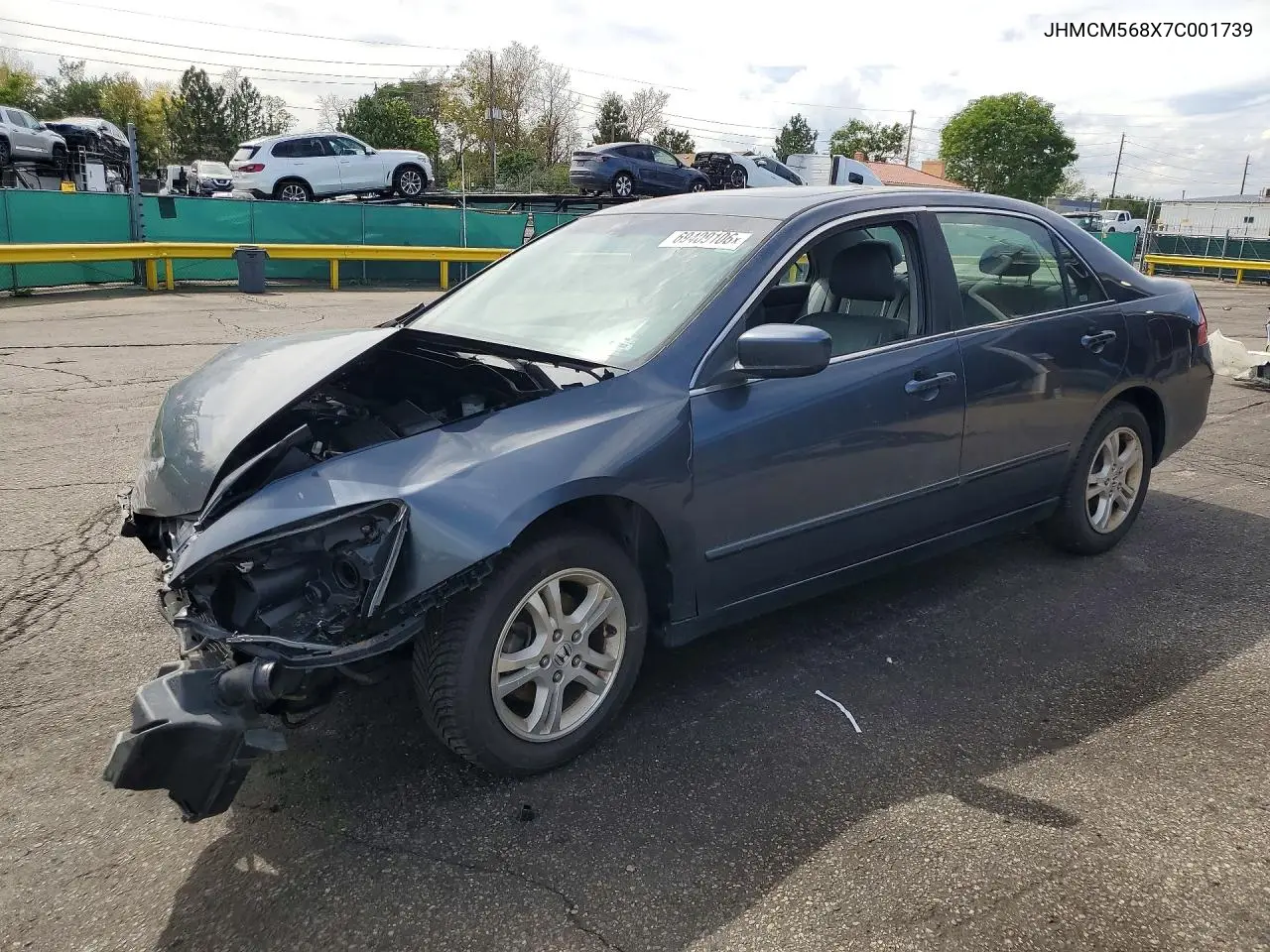 HONDA ACCORD 2007, VIN JHMCM568X7C001739