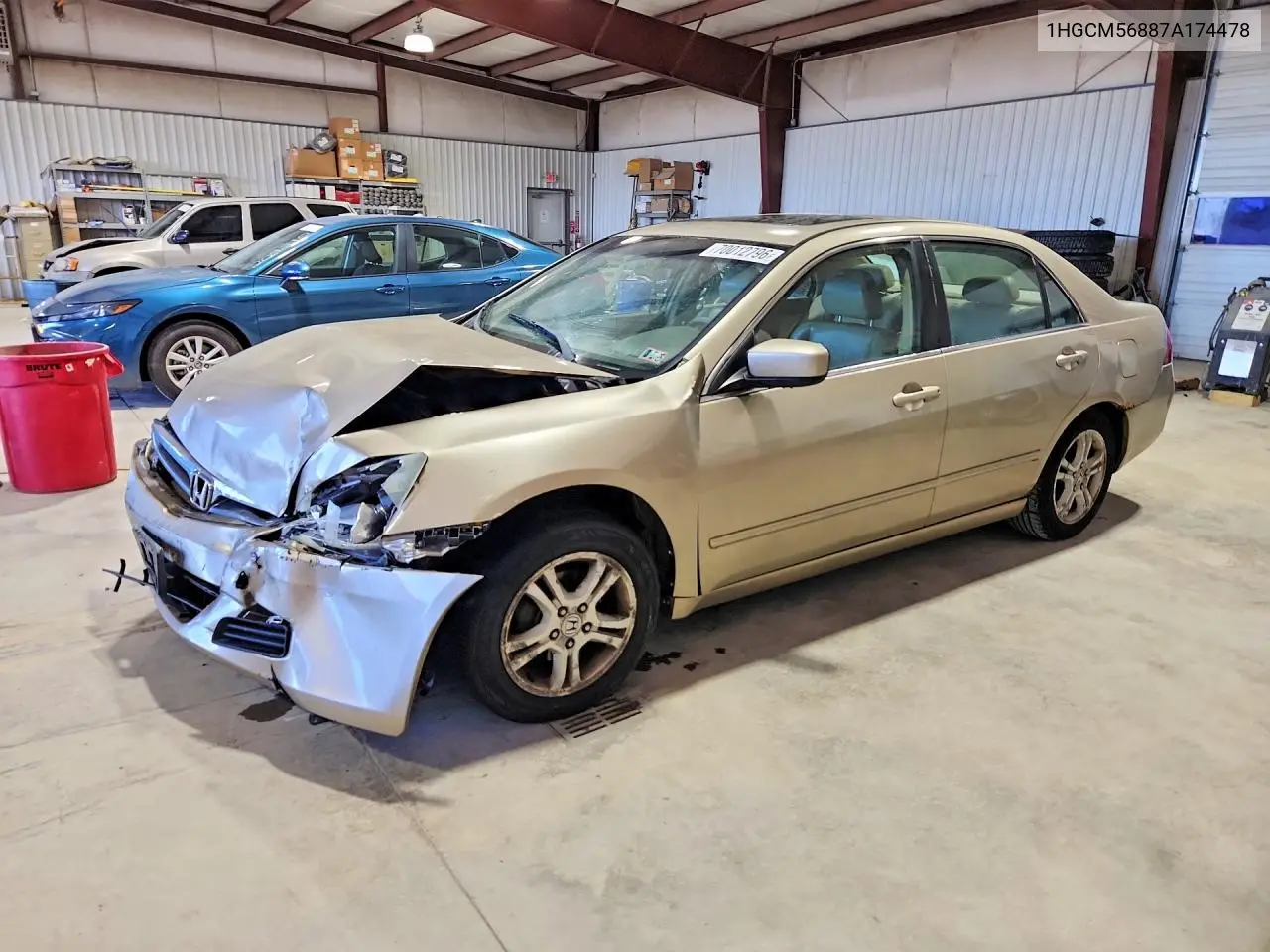 HONDA ACCORD 2007, VIN 1HGCM56887A174478