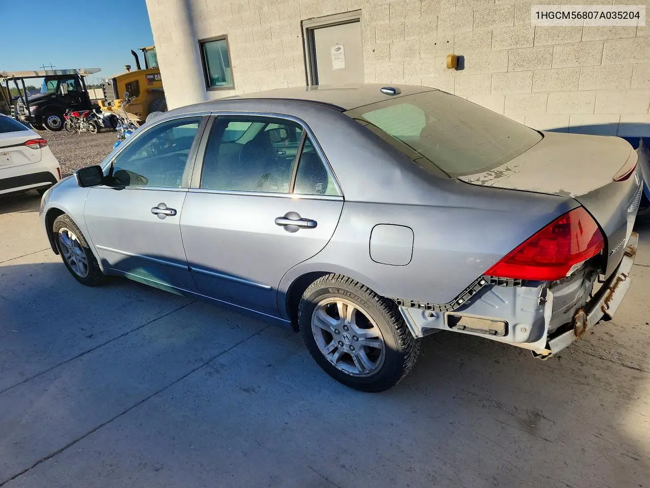 2007 HONDA ACCORD VIN 1HGCM56807A035204 — фото 2