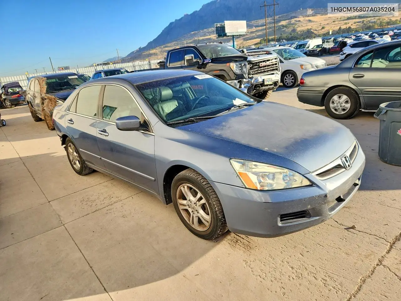 2007 HONDA ACCORD VIN 1HGCM56807A035204 — фото 4