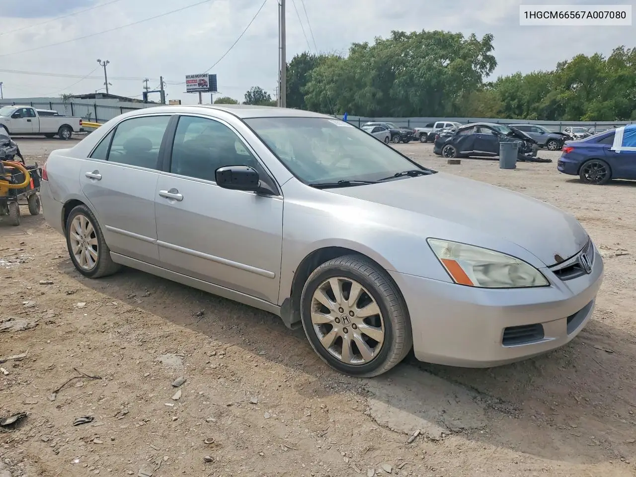 2007 HONDA ACCORD VIN 1HGCM66567A007080 — фото 4