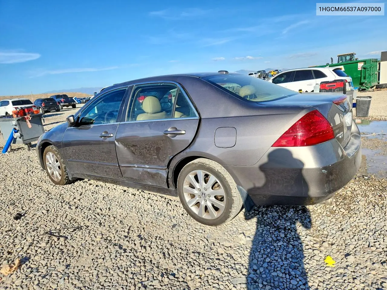 2007 HONDA ACCORD VIN 1HGCM66537A097000 — фото 2