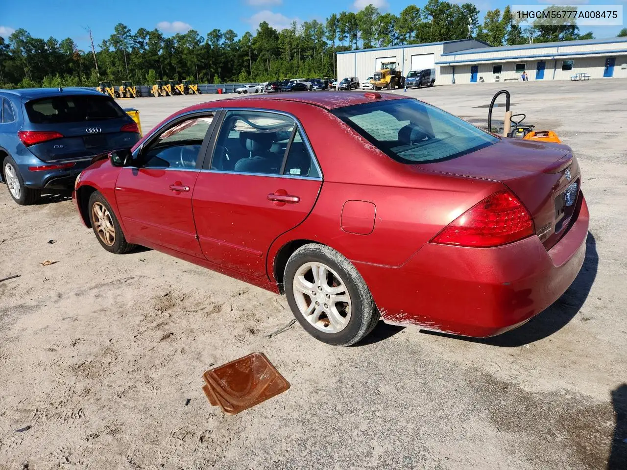 2007 HONDA ACCORD VIN 1HGCM56777A008475 — фото 2