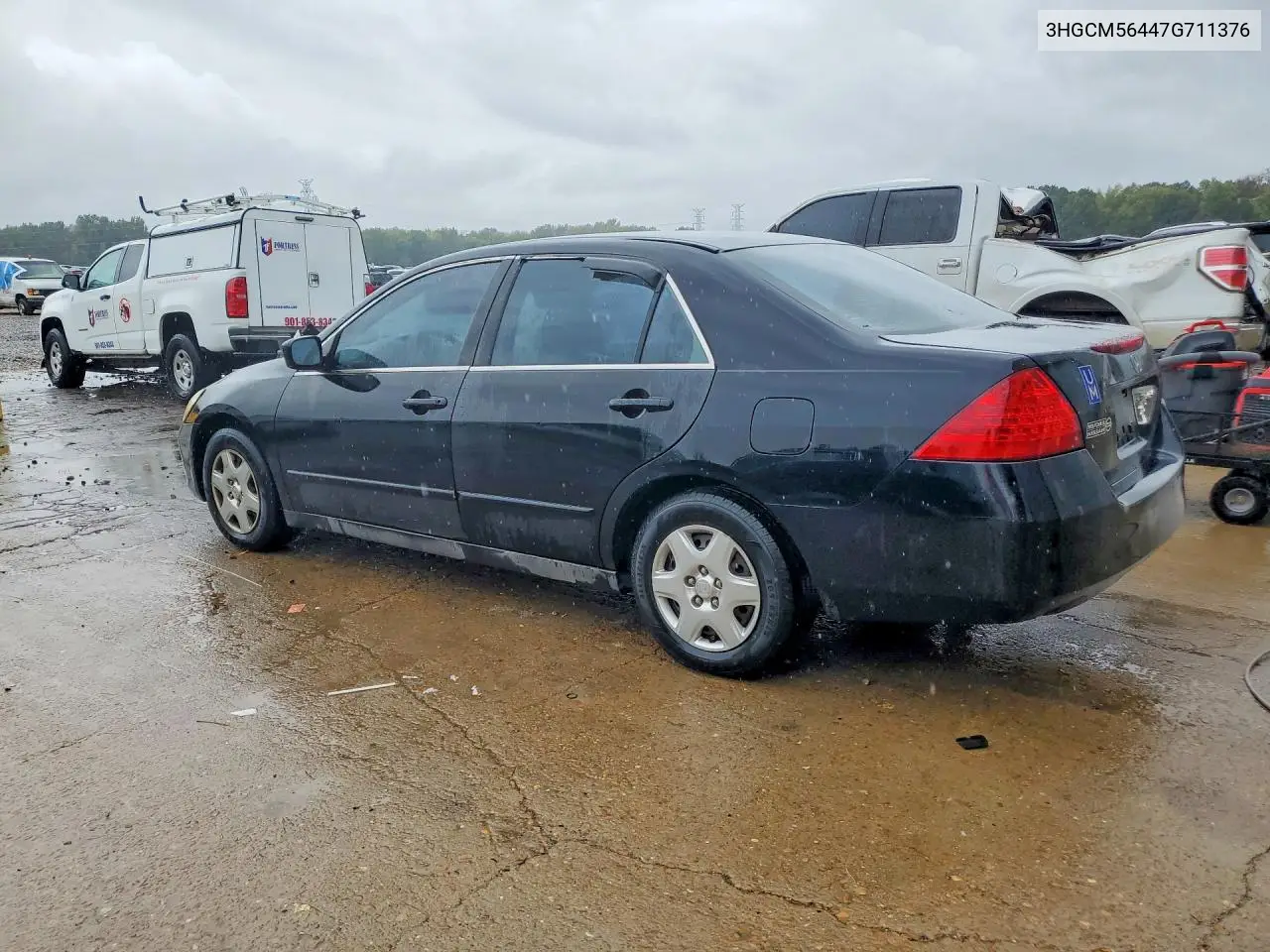 2007 HONDA ACCORD VIN 3HGCM56447G711376 — фото 2
