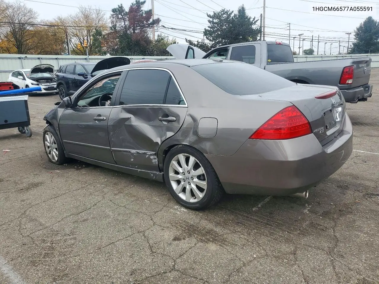 2007 HONDA ACCORD VIN 1HGCM66577A055591 — фото 2