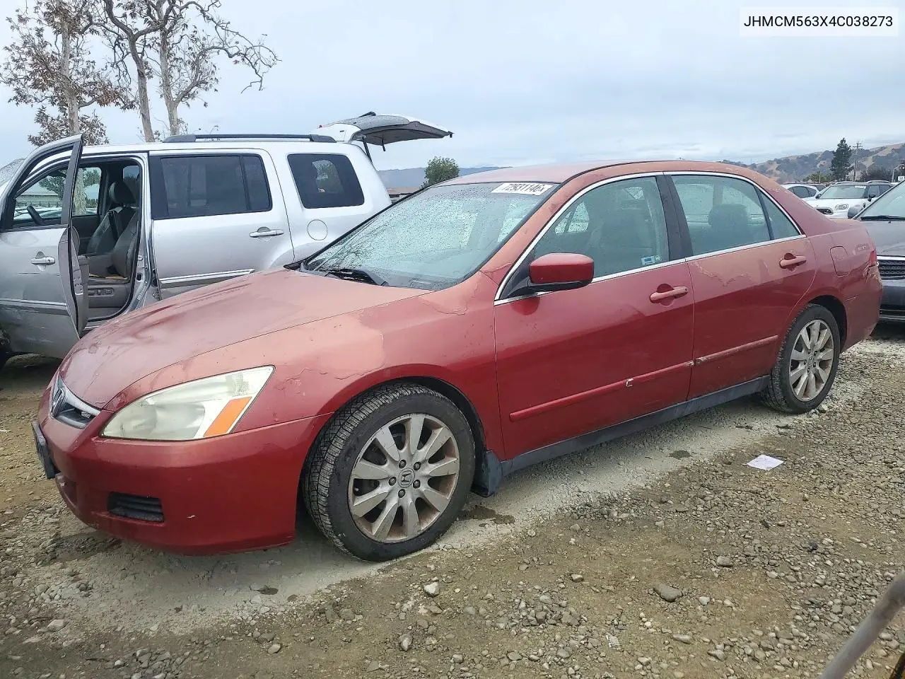 HONDA ACCORD 2007, VIN JHMCM563X4C038273