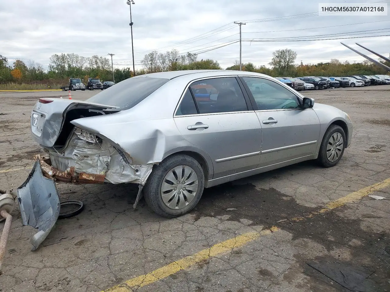 2007 HONDA ACCORD VIN 1HGCM56307A012168 — фото 3
