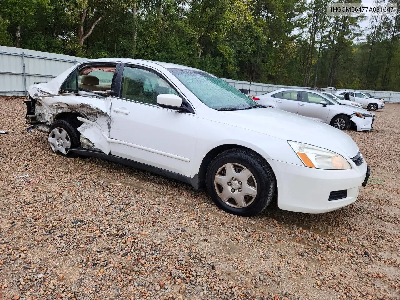 2007 HONDA ACCORD VIN 1HGCM56477A031647 — фото 4