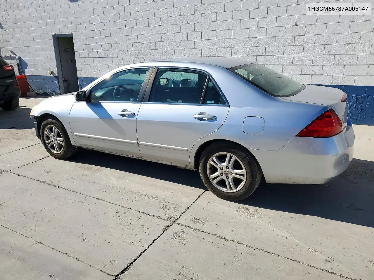 2007 HONDA ACCORD VIN 1HGCM56787A005147 — фото 2