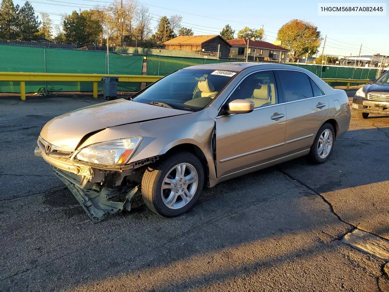 HONDA ACCORD 2007, VIN 1HGCM56847A082445