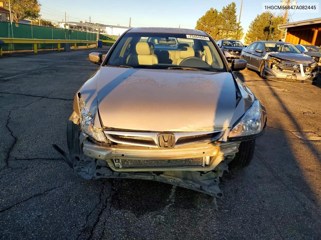 2007 HONDA ACCORD VIN 1HGCM56847A082445 — фото 5