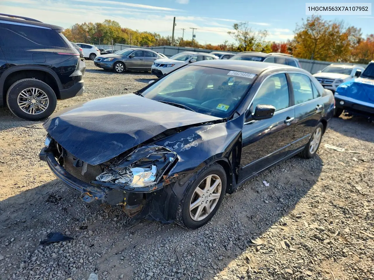 HONDA ACCORD 2007, VIN 1HGCM563X7A107952