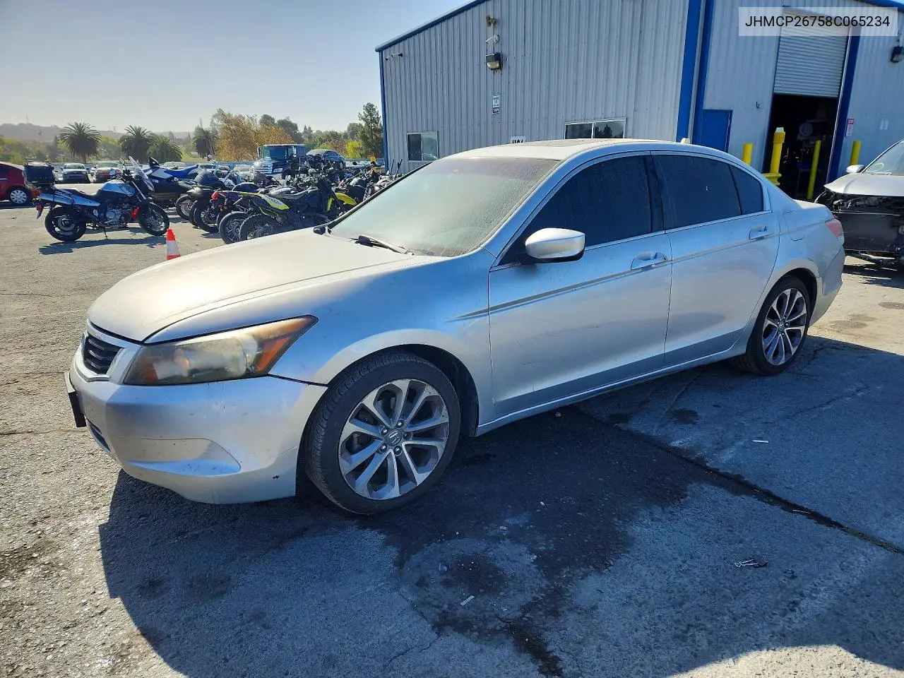 HONDA ACCORD 2008, VIN JHMCP26758C065234