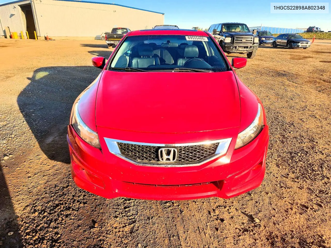 2008 HONDA ACCORD VIN 1HGCS22898A802348 — фото 5