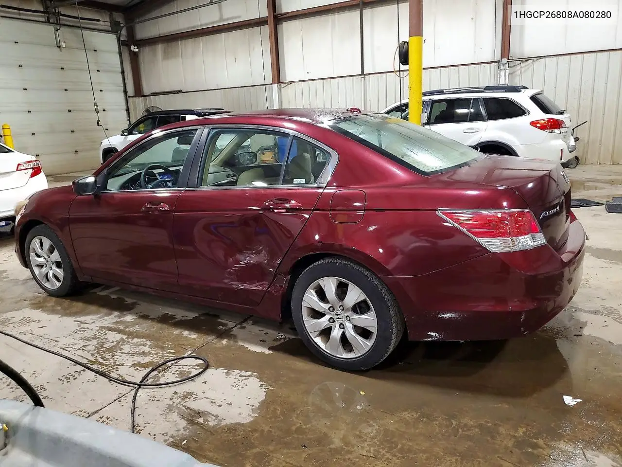 2008 HONDA ACCORD VIN 1HGCP26808A080280 — фото 2
