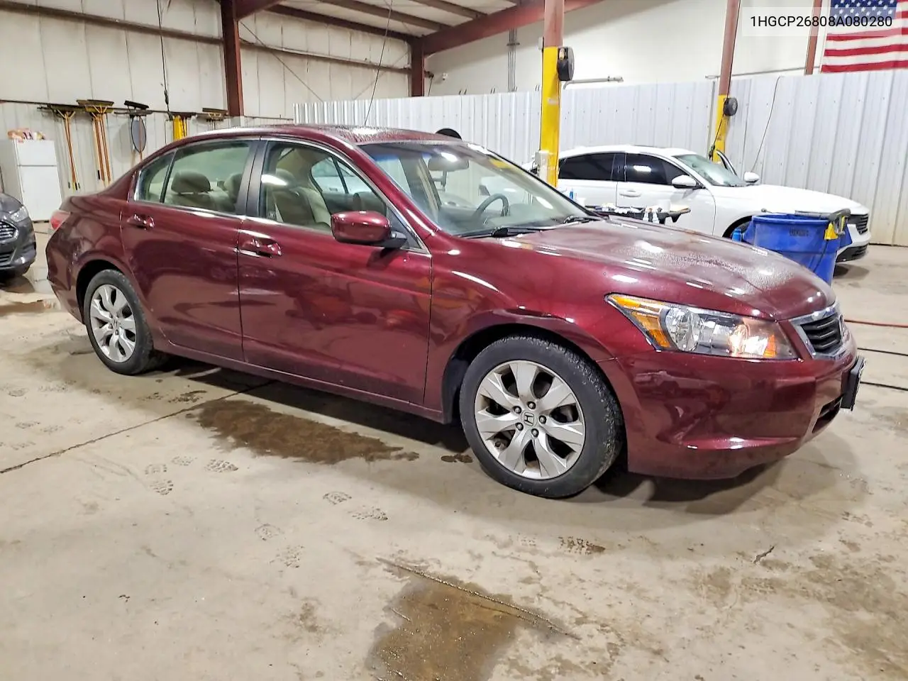2008 HONDA ACCORD VIN 1HGCP26808A080280 — фото 4