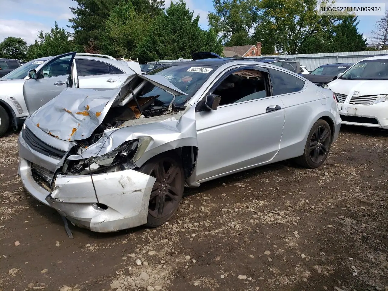 HONDA ACCORD 2008, VIN 1HGCS22818A009934