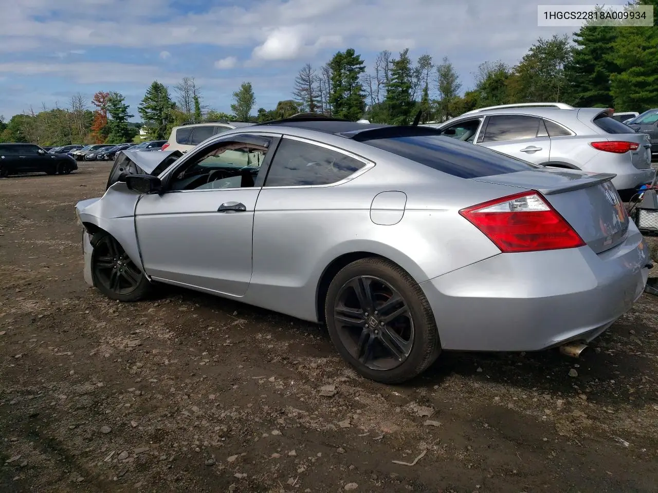 2008 HONDA ACCORD VIN 1HGCS22818A009934 — фото 2