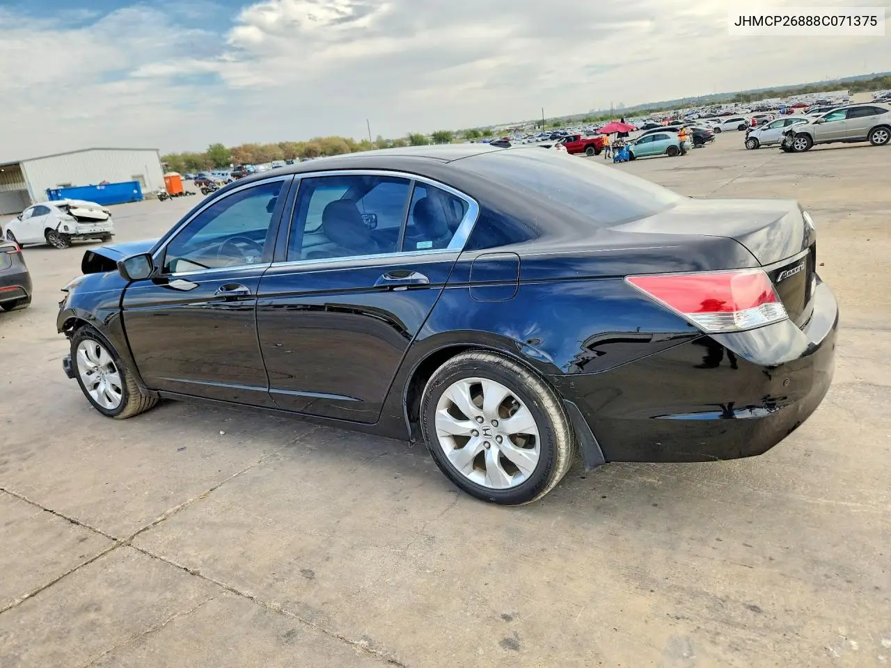 2008 HONDA ACCORD VIN JHMCP26888C071375 — фото 2