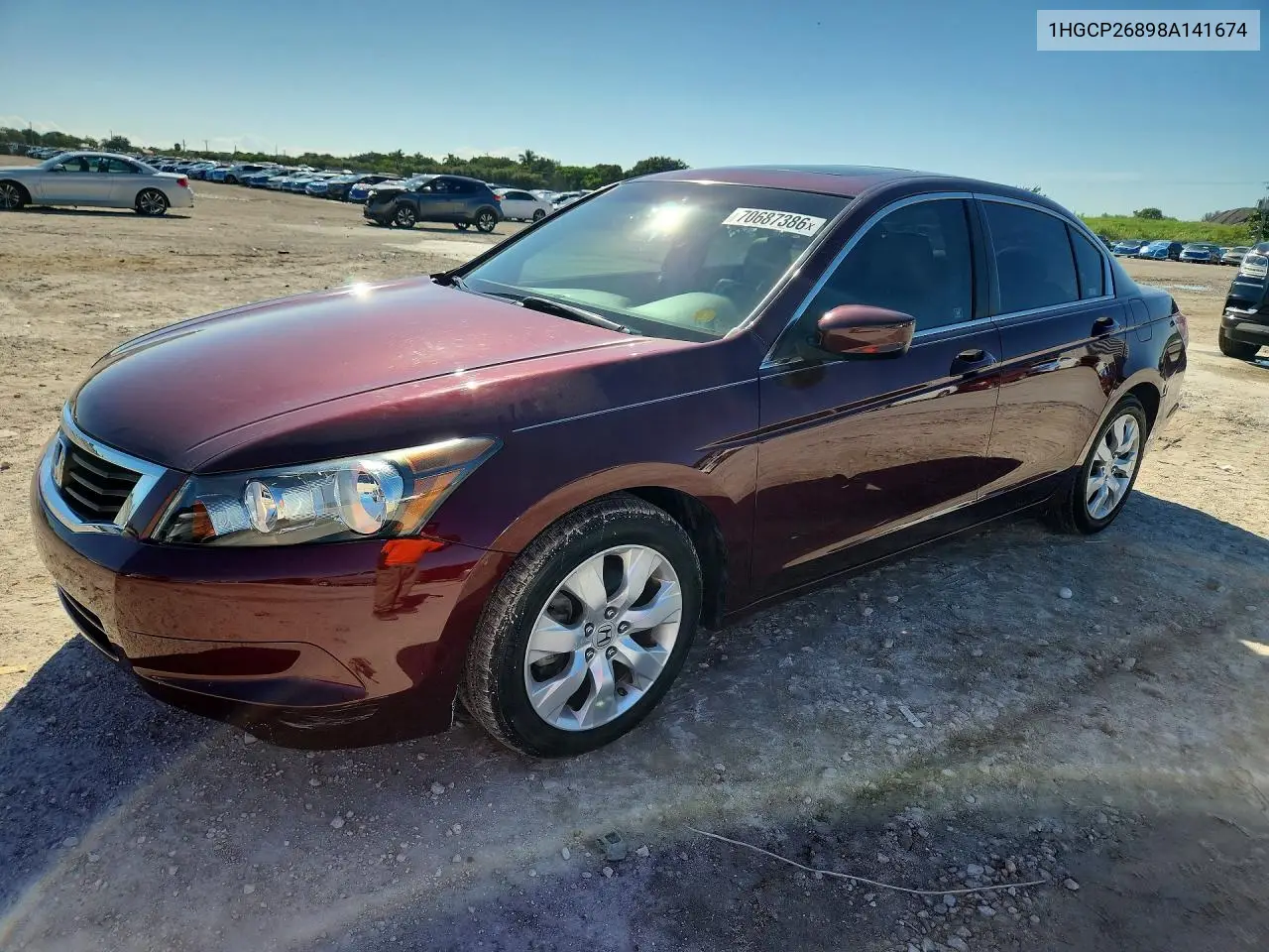 HONDA ACCORD 2008, VIN 1HGCP26898A141674