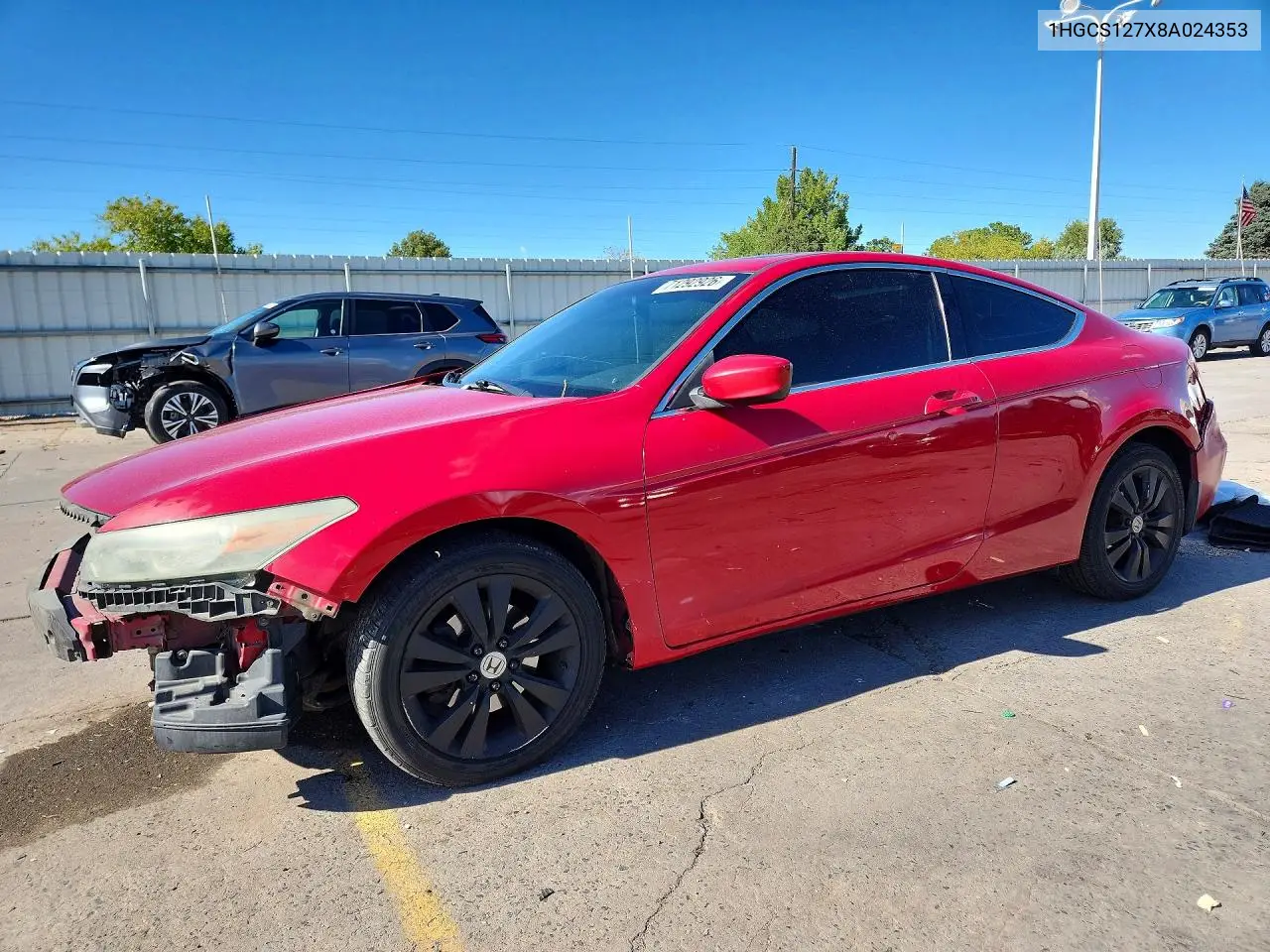 HONDA ACCORD 2008, VIN 1HGCS127X8A024353