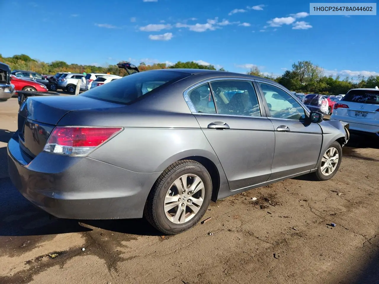 2008 HONDA ACCORD VIN 1HGCP26478A044602 — фото 3