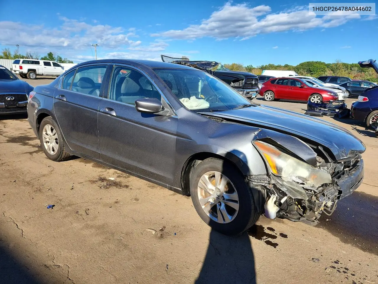 2008 HONDA ACCORD VIN 1HGCP26478A044602 — фото 4