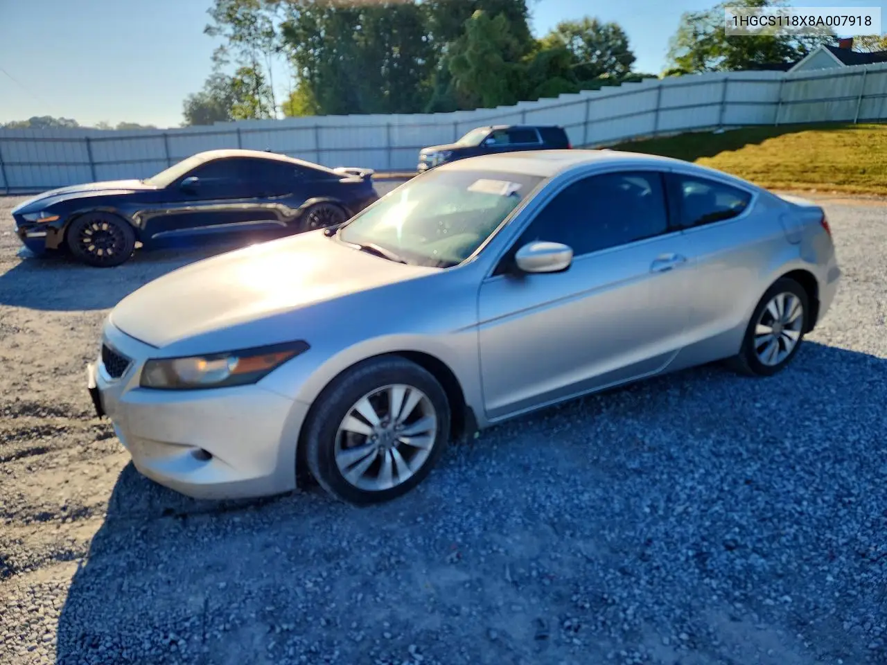 HONDA ACCORD 2008, VIN 1HGCS118X8A007918