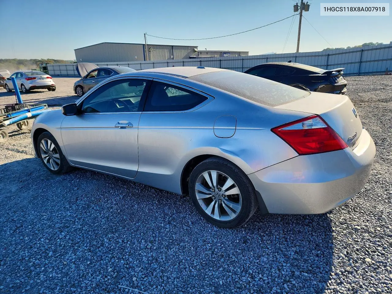 2008 HONDA ACCORD VIN 1HGCS118X8A007918 — фото 2