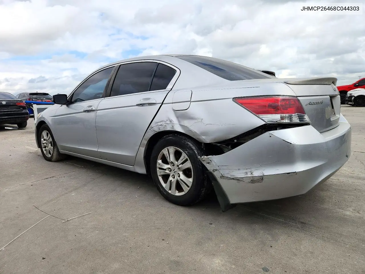 2008 HONDA ACCORD VIN JHMCP26468C044303 — фото 2