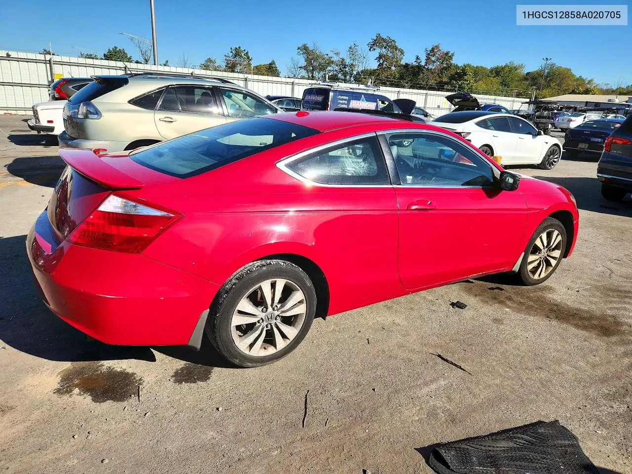 2008 HONDA ACCORD VIN 1HGCS12858A020705 — фото 3