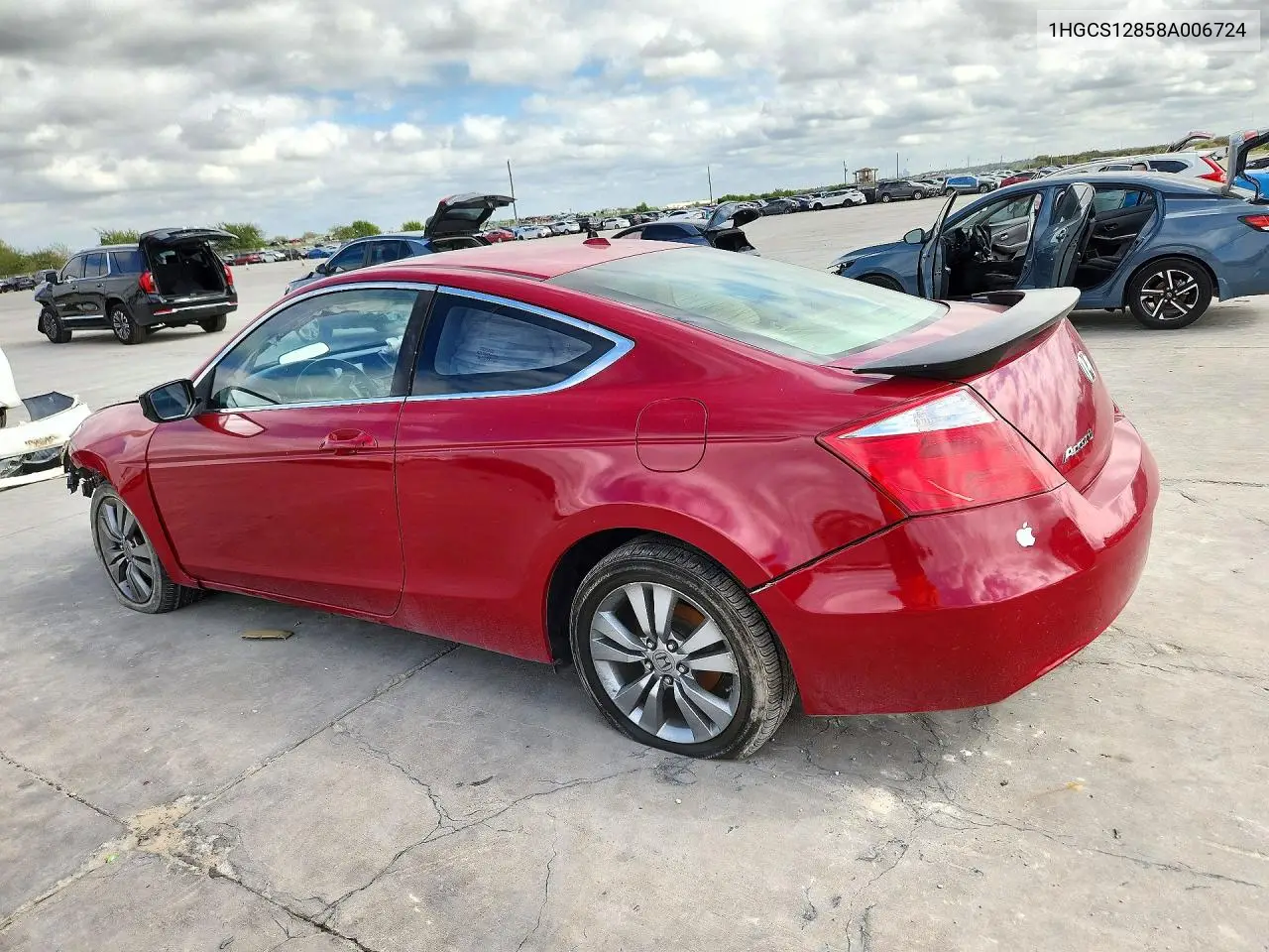 2008 HONDA ACCORD VIN 1HGCS12858A006724 — фото 2