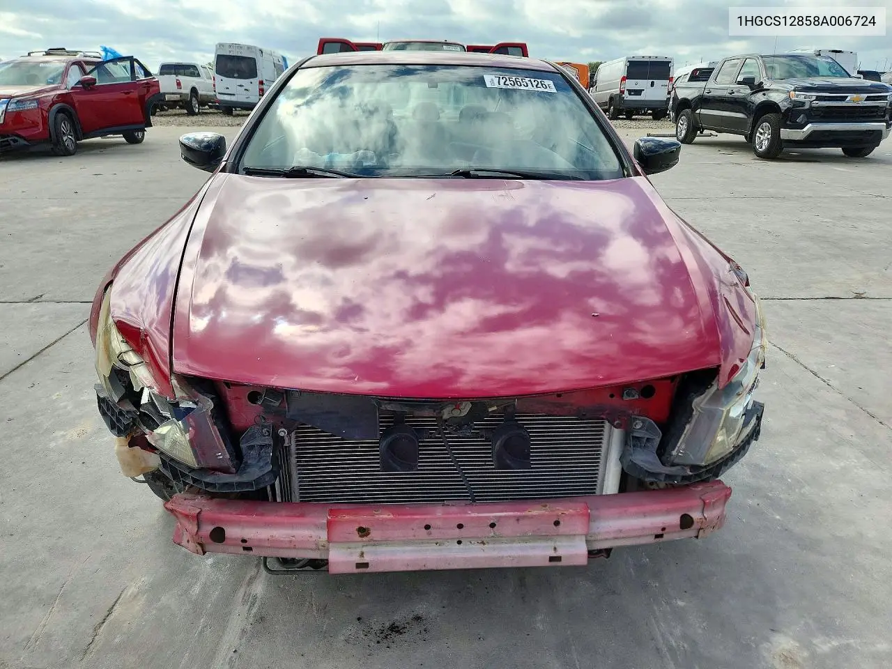 2008 HONDA ACCORD VIN 1HGCS12858A006724 — фото 5