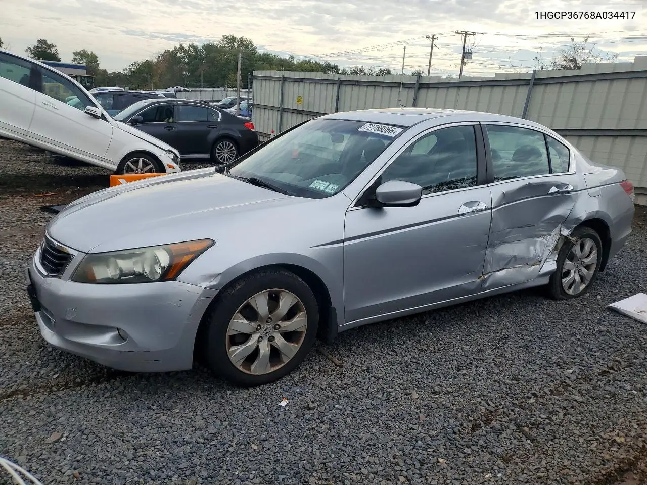 HONDA ACCORD 2008, VIN 1HGCP36768A034417